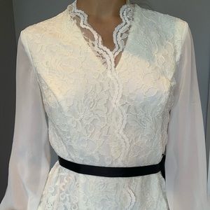 Vintage Embroidered White Top